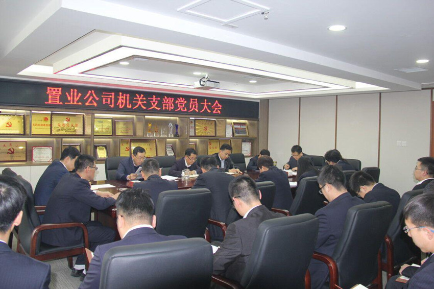 置業公司機關支部召開2019年第一次黨員大會
